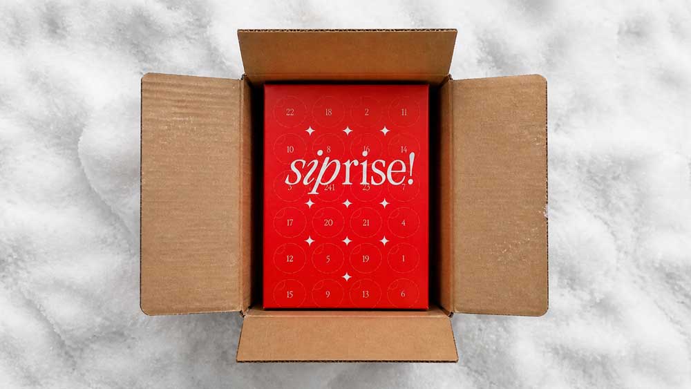 Red siprise! Wine Advent Calendar product presentation