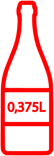 White half-bottle wine icon used by siprise!