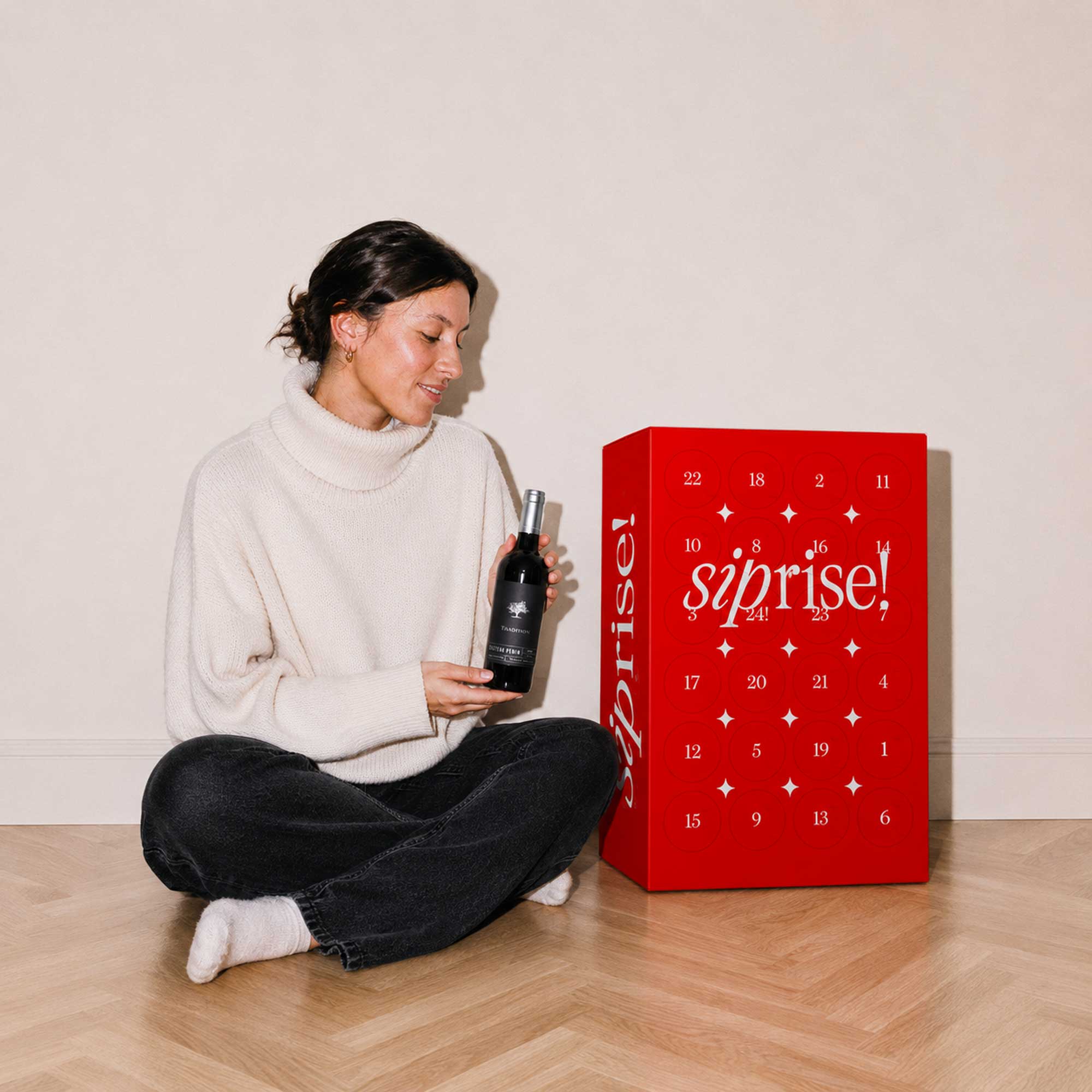 Calendario dell’Avvento del vino siprise! come regalo premium per amanti del vino